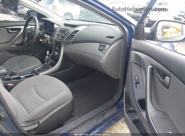 5NPDH4AE0GH694035 2016 HYUNDAI ELANTRA Blue Widok wnętrza z przodu