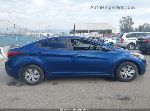 5NPDH4AE0GH694035 2016 HYUNDAI ELANTRA Blue Widok zestawu wskaźników