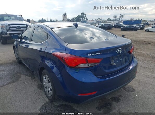 5NPDH4AE0GH694035 2016 HYUNDAI ELANTRA Blue Tył lewy