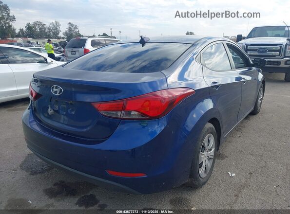 5NPDH4AE0GH694035 2016 HYUNDAI ELANTRA Blue Tył prawy