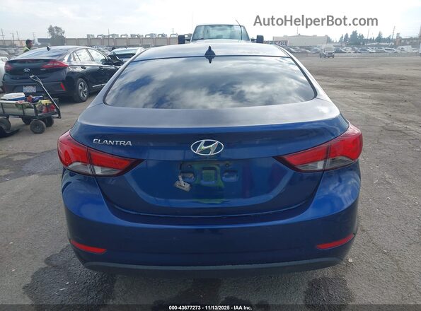 5NPDH4AE0GH694035 2016 HYUNDAI ELANTRA Blue 