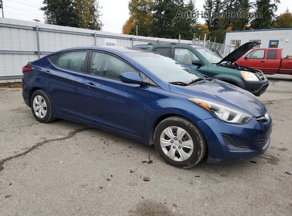 5NPDH4AE1GH707293 2016 HYUNDAI ELANTRA Синий Передняя правая четверть