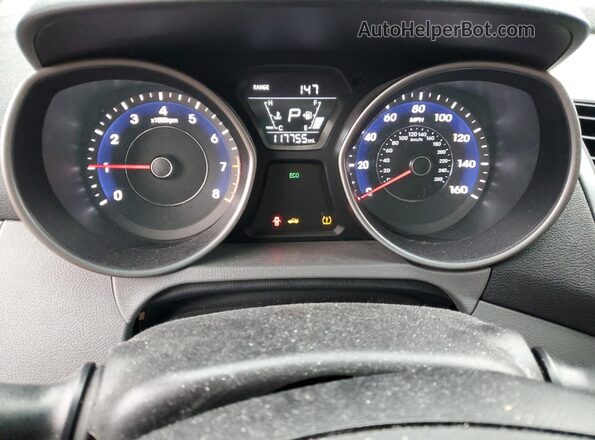 5NPDH4AE1GH707293 2016 HYUNDAI ELANTRA Синий Вид щитка приборов