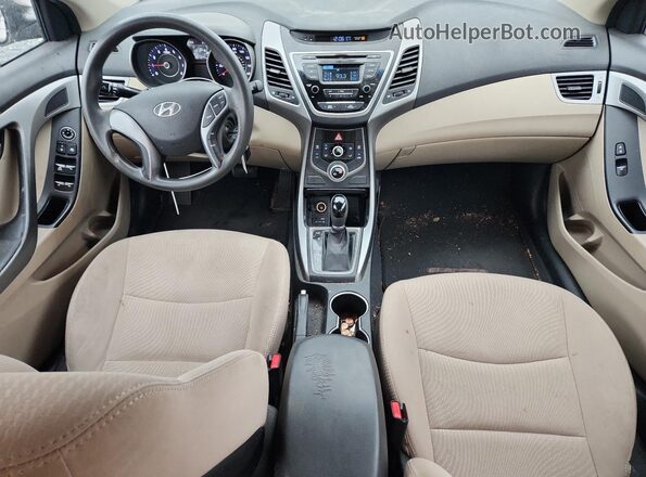 5NPDH4AE3GH758228 2016 HYUNDAI ELANTRA Gray Widok deski rozdzielczej