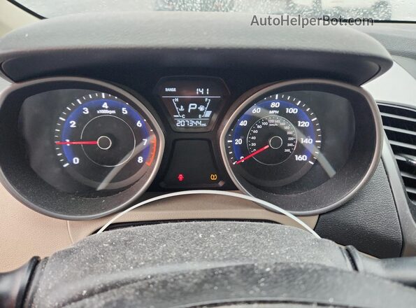 5NPDH4AE3GH758228 2016 HYUNDAI ELANTRA Gray Widok zestawu wskaźników