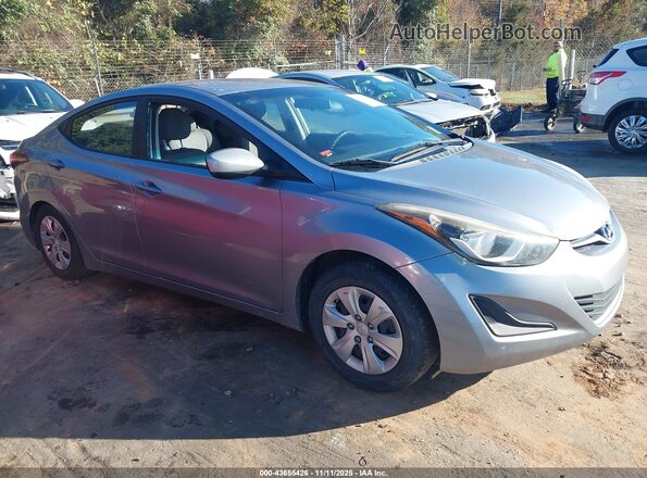 5NPDH4AE6GH757252 2016 HYUNDAI ELANTRA Silver უკანა სალონის ხედი