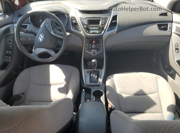 5NPDH4AE8GH667102 2016 HYUNDAI ELANTRA Red Widok deski rozdzielczej