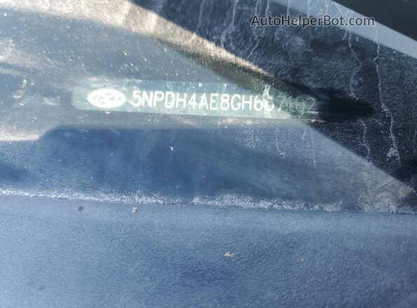 5NPDH4AE8GH667102 2016 HYUNDAI ELANTRA Red Widok naklejki z numerem VIN