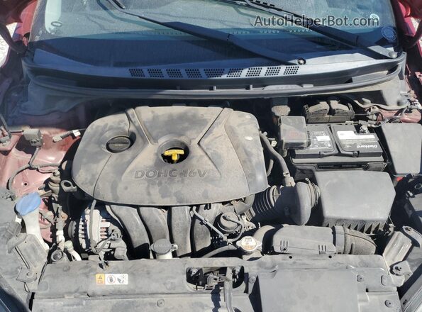5NPDH4AE8GH667102 2016 HYUNDAI ELANTRA Red Widok wnętrza z tyłu
