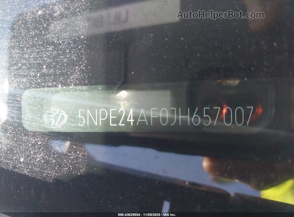 5NPE24AF0JH657007 2018 HYUNDAI SONATA Blue Շարժիչի բաժամունքի տեսք