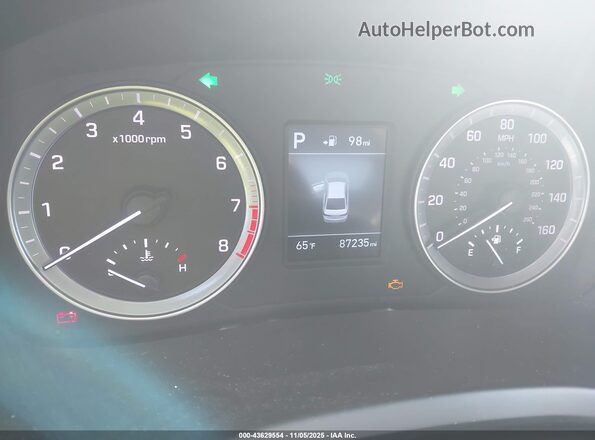 5NPE24AF0JH657007 2018 HYUNDAI SONATA Blue Հետևի նստատեղերի տեսք