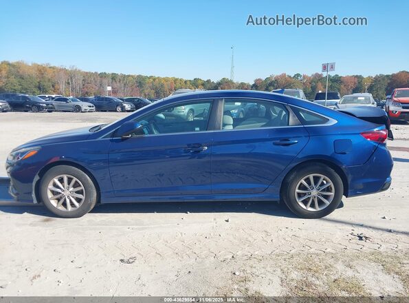5NPE24AF0JH657007 2018 HYUNDAI SONATA Blue Սալոնի հետևի տեսք