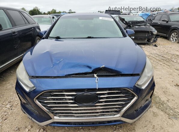 5NPE24AF5JH601886 2018 HYUNDAI SONATA Blue Вид спереду