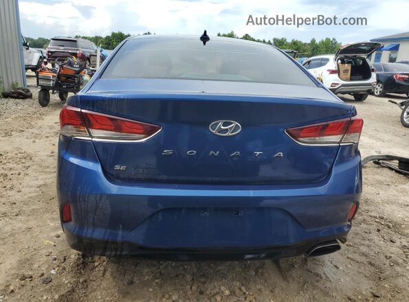 5NPE24AF5JH601886 2018 HYUNDAI SONATA Blue Вид ззаду