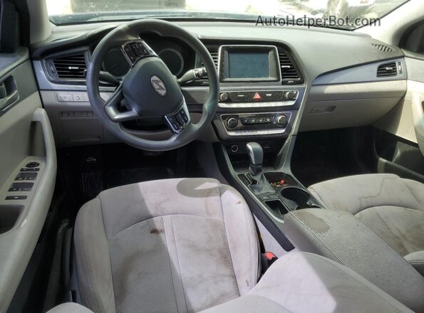 5NPE24AF5JH601886 2018 HYUNDAI SONATA Blue Вид панелі приладів