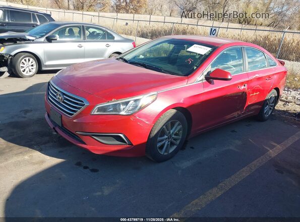 5NPE24AFXHH514723 2017 HYUNDAI SONATA Red Przód lewy