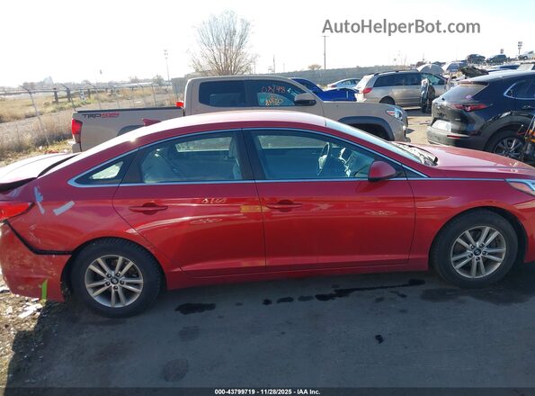 5NPE24AFXHH514723 2017 HYUNDAI SONATA Red Widok wnętrza z tyłu