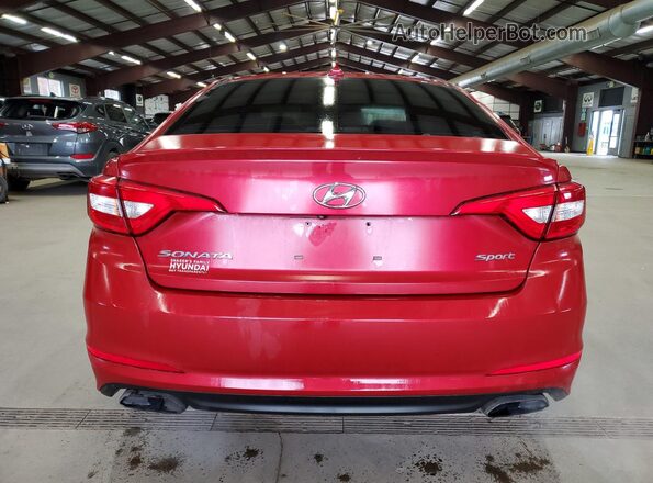 5NPE34AF4HH552655 2017 HYUNDAI SONATA Red უკანა ხედი