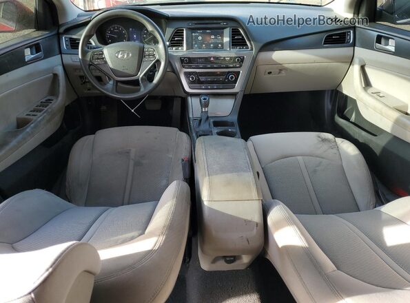 5NPE34AF4HH552655 2017 HYUNDAI SONATA Red წინა პანელის ხედი