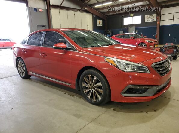 5NPE34AF4HH552655 2017 HYUNDAI SONATA Red წინა მარჯვენა