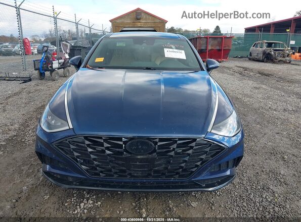 5NPEF4JAXLH048745 2020 HYUNDAI SONATA Blue უკანა სალონის ხედი