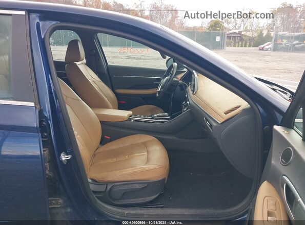 5NPEF4JAXLH048745 2020 HYUNDAI SONATA Blue წინა სალონის ხედი