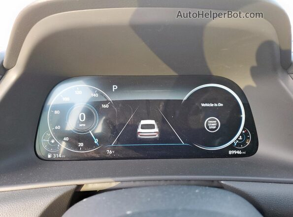 5NPEF4JAXMH072562 2021 HYUNDAI SONATA Белый Вид щитка приборов
