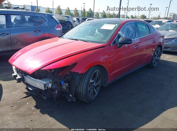 5NPEJ4J24MH086433 2021 HYUNDAI SONATA Red 