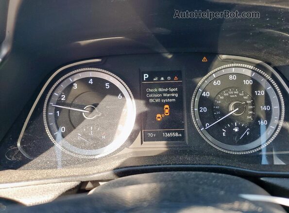 5NPEL4JAXLH026480 2020 HYUNDAI SONATA Red Vista del cuadro de instrumentos