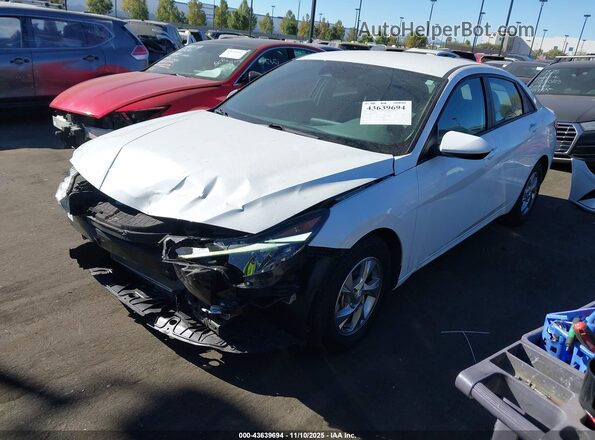 5NPLL4AG0NH077422 2022 HYUNDAI ELANTRA White წინა მარცხენა ხედი სამი მეოთხედიდან