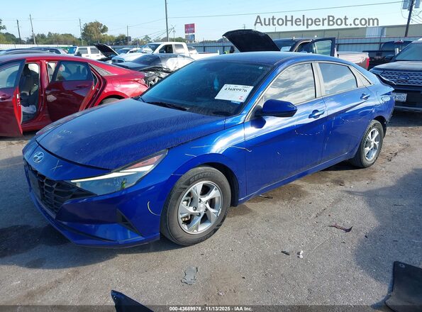 5NPLL4AG1MH030415 2021 HYUNDAI ELANTRA Blue Przód lewy