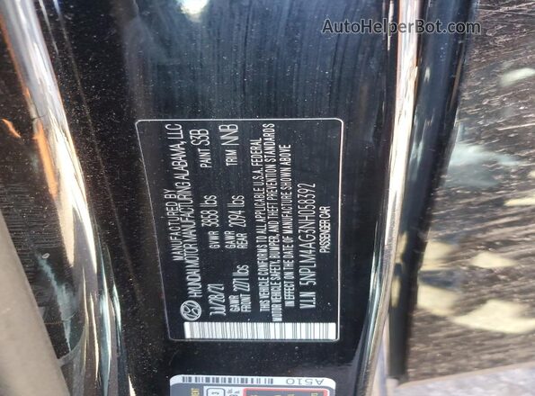 5NPLM4AG3NH058392 2022 HYUNDAI ELANTRA Black Widok komory silnika