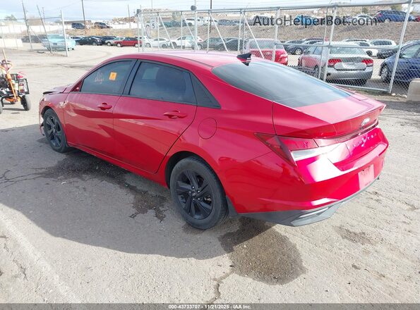 5NPLS4AG0NH082767 2022 HYUNDAI ELANTRA Red Trasero izquierdo