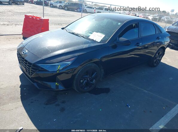 5NPLS4AG8NH056286 2022 HYUNDAI ELANTRA Black Vista tres cuartos delantera izquierda