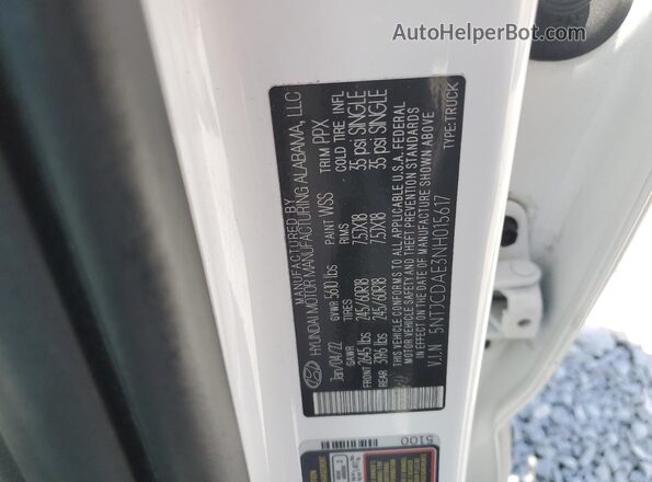 5NTJCDAE3NH015617 2022 HYUNDAI SANTA Белый Вид подкапотного пространства