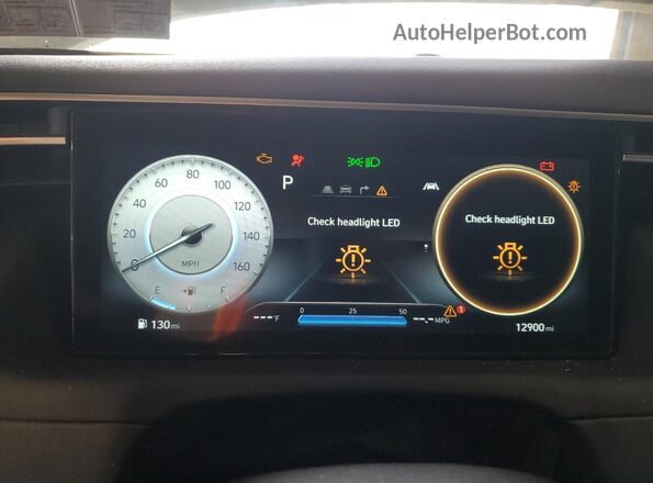 5NTJCDAE9RH097102 2024 HYUNDAI SANTA Green Instrument cluster view