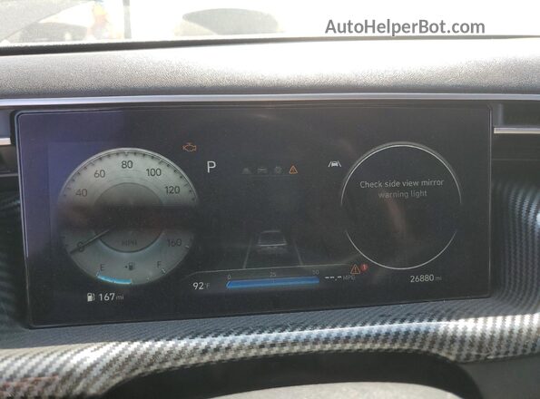 5NTJDDAF3NH017132 2022 HYUNDAI SANTA Gray Вид щитка приладів