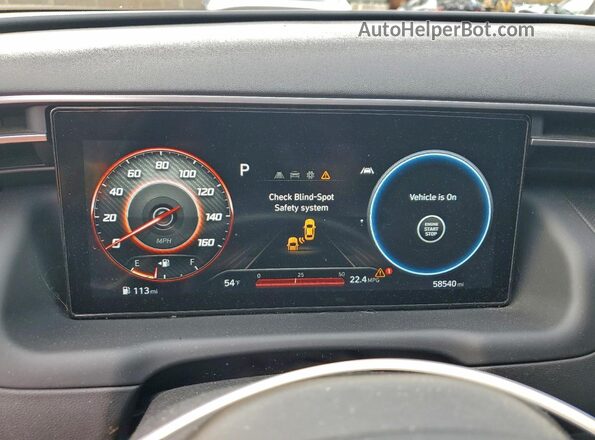 5NTJDDAF9NH006751 2022 HYUNDAI SANTA Blue Vista del cuadro de instrumentos