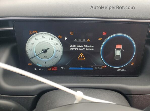 5NTJDDAF9NH008290 2022 HYUNDAI SANTA Blue Вид щитка приладів