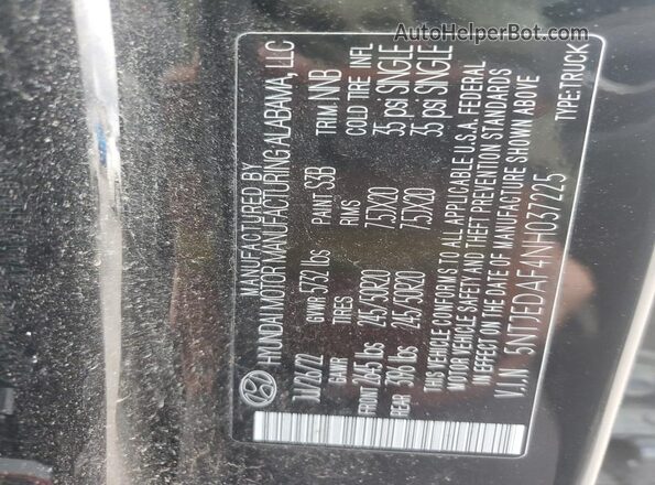5NTJEDAF4NH037225 2022 HYUNDAI SANTA Black Вид підкапотного простору