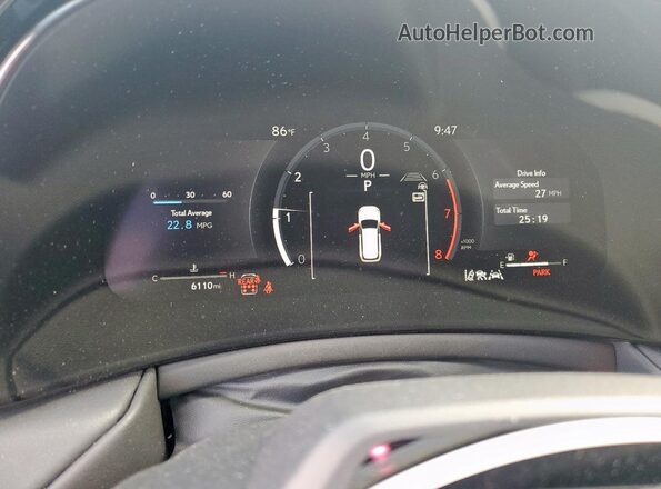5TDAAAA69RS010160 2024 LEXUS TX White Вид щитка приладів