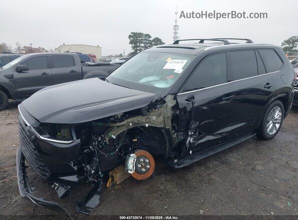 5TDAAAB59SS102736 2025 TOYOTA GRAND HIGHLANDER Black Առջևի ձախ երեք քառորդ տեսարան