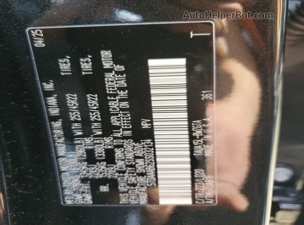 5TDAAAB62SS032134 2025 LEXUS TX Black Вид наклейки з VIN-кодом