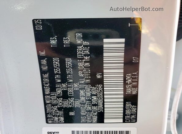 5TDAAAB65SS025646 2025 LEXUS TX White Widok wnętrza 360 stopni