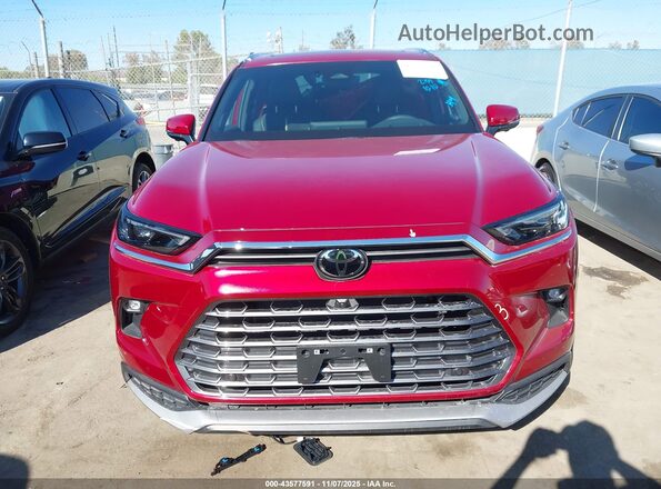 5TDADAB51SS024735 2025 TOYOTA HIGHLANDER HYBRID Red Սալոնի հետևի տեսք
