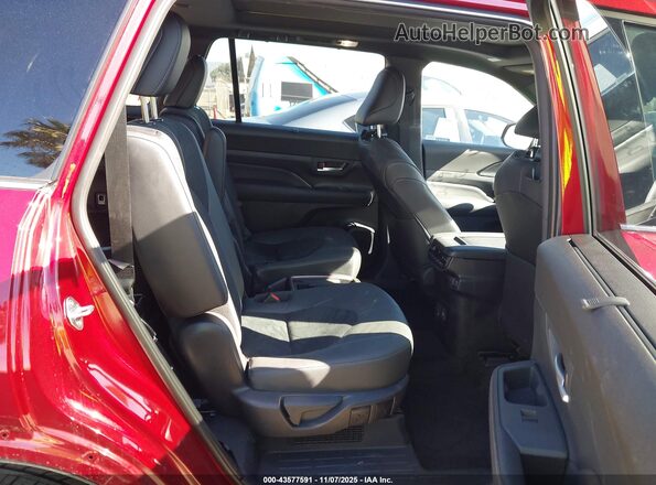 5TDADAB51SS024735 2025 TOYOTA HIGHLANDER HYBRID Red VIN կոդի պիտակի տեսք