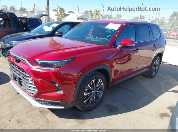 5TDADAB51SS024735 2025 TOYOTA HIGHLANDER HYBRID Red Առջևի ձախ երեք քառորդ տեսարան