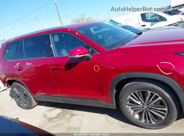 5TDADAB51SS024735 2025 TOYOTA HIGHLANDER HYBRID Red Սալոնի 360 աստիճան տեսք
