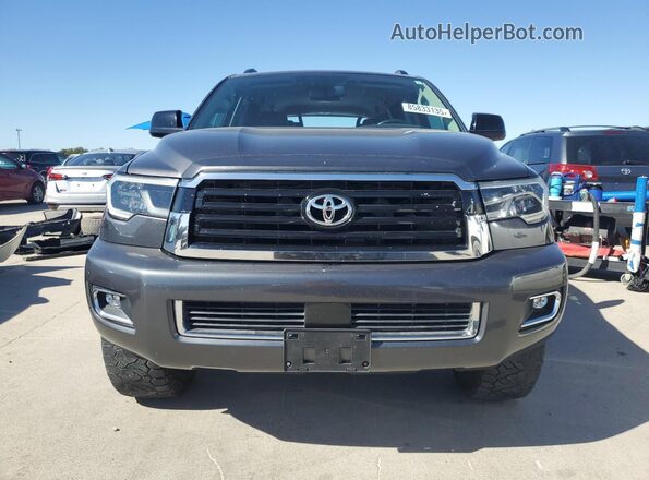 5TDBY5G11JS158472 2018 TOYOTA SEQUOIA Gray Դիմացի տեսք