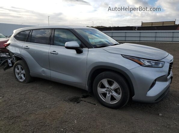 5TDBZRBH4LS502842 2020 TOYOTA HIGHLANDER Silver Передня права чверть